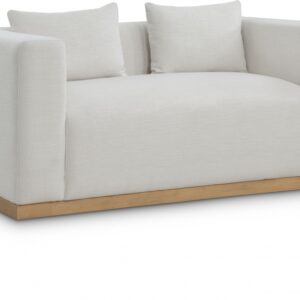 Alfie 67" Linen Textured Fabric Upholstered Loveseat