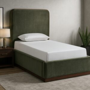 Rava Velvet Upholstered Bed