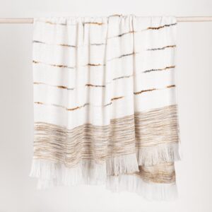 TC Albedo Throw 50x70 - Ivory/Rust