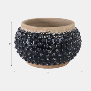 Weldonport Black Planter 7 (In)