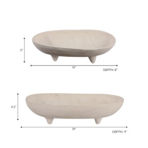 Flemmingmoor Set Of 2 Ivory Bowls 5 (In)